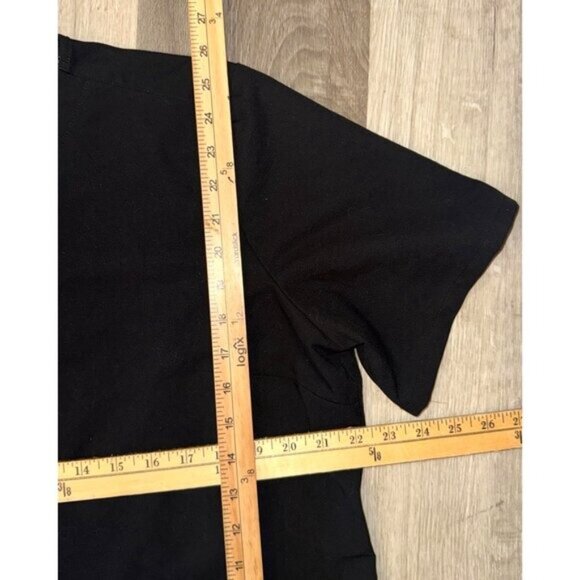 Figs Black Scrub Top XL Technical Collection Short Sleeve Medical Uniform - Picture 4 of 5